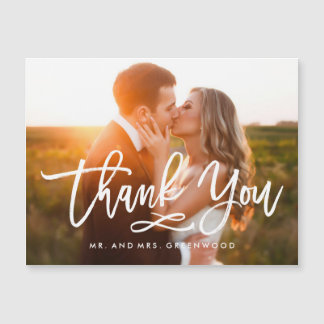Chic Hand Lettered Bedankt Foto