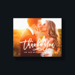 Chic Hand Lettered Bedankt Foto Canvas Afdruk<br><div class="desc">Dit stijlvolle 1-fotocanvas met volledige aftaping biedt een prachtig,  gratis geschreven script dat "Dank u" zegt. Ideaal om je favoriete foto te laten zien en thuis te blijven.</div>