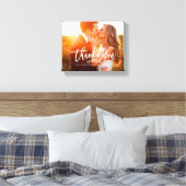 Chic Hand Lettered Bedankt Foto Canvas Afdruk (Insitu (Slaapkamer))