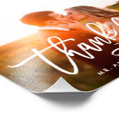 Chic Hand Lettered Bedankt Foto Foto Afdruk (Hoek)