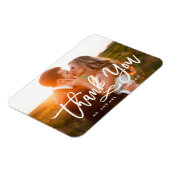 Chic Hand Lettered Bedankt Foto Magneet (Linkerzijde)