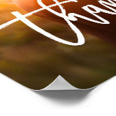 Chic Hand Lettered Bedankt Foto Poster (Hoek)