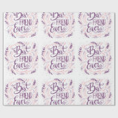 Chic Hand Lettered Beste Vriend Ooit Typografie Cadeaupapier (Vlak)