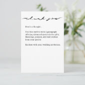 Chic Hand Lettered "Dank u" behuizing Kaart (Staand voorkant)