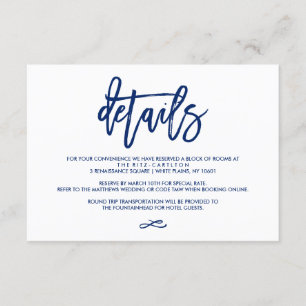 Chic Hand Lettered de Kaart van de Details van de