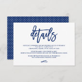 Chic Hand Lettered de Kaart van de Details van de  (Voorkant / Achterkant)