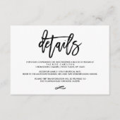 Chic Hand Lettered de Kaart van de Details van de  (Voorkant)