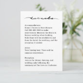 Chic Hand Lettered Details Behuizing Kaart (Staand voorkant)