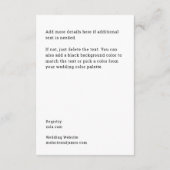 Chic Hand Lettered Details Behuizing Kaart (Achterkant)