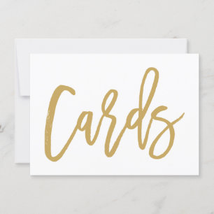 Chic Hand Lettered Gold Wedding Cards Print