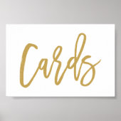 Chic Hand Lettered Gouden Trouwkaarten Poster (Voorkant)