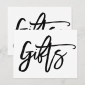 Chic Hand Lettered Huwelijkscadeaus Sign. Briefkaart (Voorkant / Achterkant)