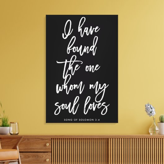 Chic Hand Lettered Ik heb het One Sign gevonden Canvas Afdruk (Insitu (Woonkamer))