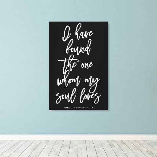 Chic Hand Lettered Ik heb het One Sign gevonden Canvas Afdruk (Insitu (Houten vloer))