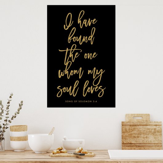 Chic Hand Lettered Ik heb het One Sign gevonden Poster (Keuken)