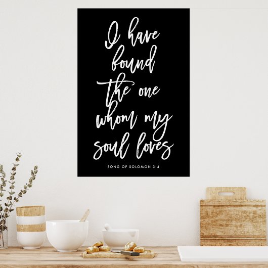 Chic Hand Lettered Ik heb het One Sign gevonden Poster (Keuken)
