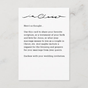 Chic Hand Lettered "In Christ" behuizing Kaart