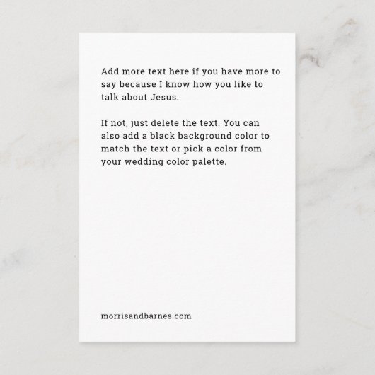 Chic Hand Lettered "In Christ" behuizing Kaart (Achterkant)