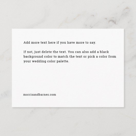 Chic Hand Lettered "In Love" Enclosure Kaart (Achterkant)