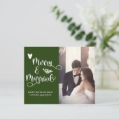 Chic Hand Lettered Marry Married Photo Budget (Staand voorkant)