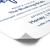 Chic Hand Lettered Navy Signature Cocktails Menu Poster (Hoek)