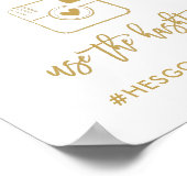 Chic Hand Lettered Oh Snap Hashtag Sign Poster (Hoek)