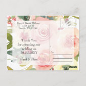 Chic Hand Lettered Photo Weddenschap Hartelijk dan Briefkaart (Achterkant)