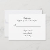 Chic Hand Lettered Photo Wedding RSVP Kaartje (Achterkant)