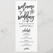 Chic Hand Lettered Planning en Programma van de We Programmakaart (Voorkant)