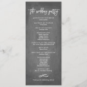 Chic Hand Lettered Planning en Programma van de We Programmakaart (Achterkant)