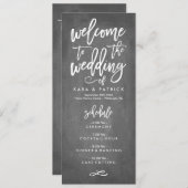 Chic Hand Lettered Planning en Programma van de We Programmakaart (Voorkant / Achterkant)