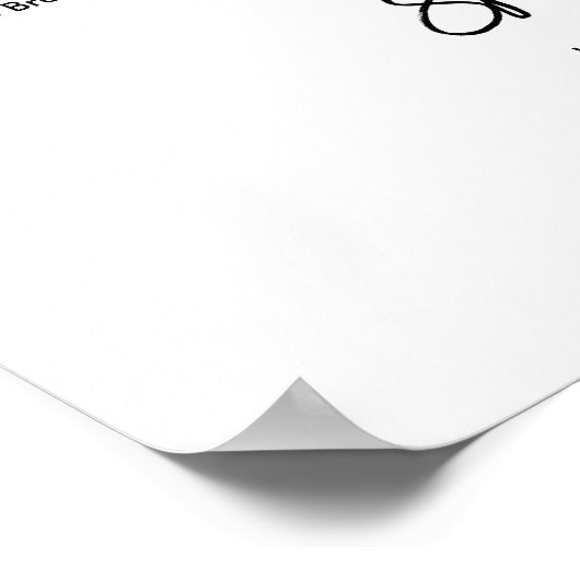 Chic Hand Lettered Poster van het Menu van de Wedd (Hoek)