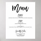 Chic Hand Lettered Poster van het Menu van de Wedd (Voorkant)