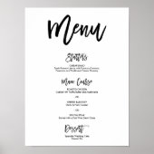 Chic Hand Lettered Poster van het Menu van de Wedd (Voorkant)