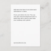 Chic Hand Lettered "Receptie" behuizing Kaart (Achterkant)