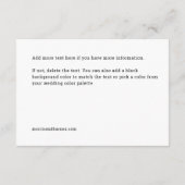 Chic Hand Lettered "Receptie" behuizing Kaart (Achterkant)