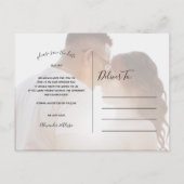 Chic Hand Lettered Save the Date Uitnodiging Briefkaart (Achterkant)