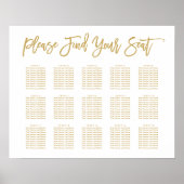 Chic Hand Lettered Seining Chart Gold Poster (Voorkant)