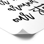 Chic Hand Lettered Sign Jouw naam rond Staten Poster (Hoek)