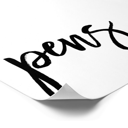 Chic Hand Lettered Tens Sign. Poster (Hoek)