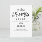 Chic Hand Lettered Uitnodiging van de Partij van d (Staand voorkant)