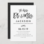 Chic Hand Lettered Uitnodiging van de Partij van d (Voorkant / Achterkant)