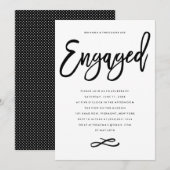 Chic Hand Lettered Uitnodiging van de Partij van d (Voorkant / Achterkant)