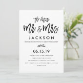 Chic Hand Lettered Uitnodiging van de Partij van d (Staand voorkant)