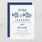 Chic Hand Lettered Uitnodiging van de Partij van d (Voorkant / Achterkant)