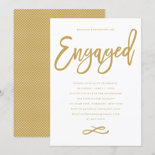 Chic Hand Lettered Uitnodiging van de Partij van d