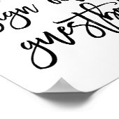 Chic Hand Lettered Weddenschap Ons gastboek Poster (Hoek)