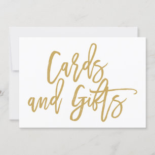 Chic Hand Lettered Wedding Cards en Gifts Sign