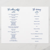 Chic Hand-Lettered Wedding Ceremony Program Folded (Achterkant)