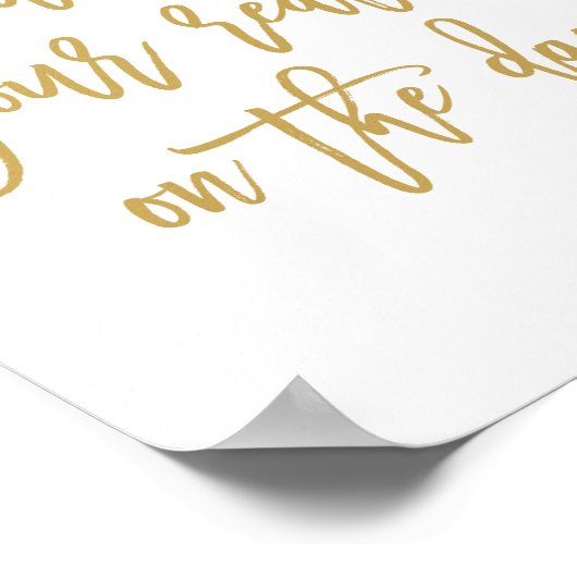 Chic Hand Lettered Wedding Dance Floor Sign. Poster (Hoek)